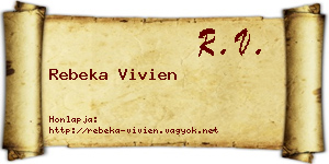 Rebeka Vivien névjegykártya